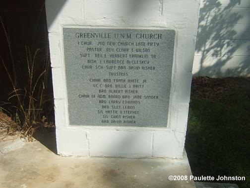 Greenville Plaque